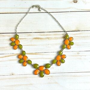 Charming Charlie Peach and Green Necklace